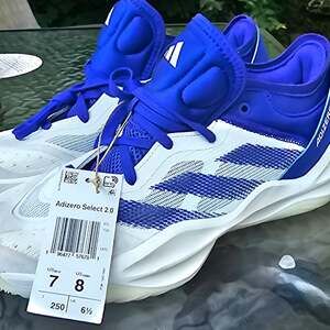 Adidas Adizero Select 2.0 Basketball Shoes Men's Size 7 White Blue NWT